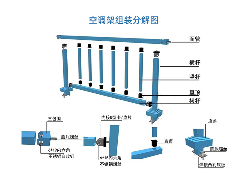 空調護欄結構部件及配件組成
